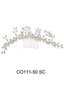Crystal Flower Decor Tiara Hair Comb CO111-50 (3pc)