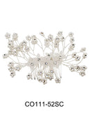 Pearl Flower Decor Tiara Hair Comb CO111-52 (3pc)