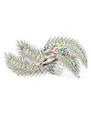 Rhinestone Feather Tiara Hair Comb CO111-61 (3pc)