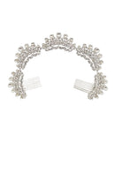 Pearl Rhinestone Decor Tiara Hair Comb CO111-63 (3pc)