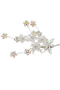 Crystal Flower Decor Tiara Hair Comb CO111-65 (3pc)
