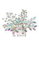 Crystal Leaf Decor Tiara Hair Comb CO111-74 (3pc)
