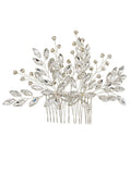 Crystal Leaf Decor Tiara Hair Comb CO111-74 (3pc)