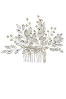 Crystal Leaf Decor Tiara Hair Comb CO111-74 (3pc)
