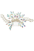 Pearl Crystal Leaf Decor Tiara Hair Comb CO1113-58 (3pc)