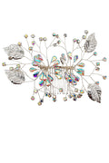 Crystal Leaf Decor Tiara Hair Comb CO1113-60 (3pc)