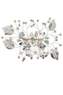 Crystal Leaf Decor Tiara Hair Comb CO1113-60 (3pc)