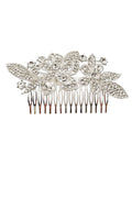 Rhinestone Flower Decor Tiara Hair Comb CO1113-66 (3pc)