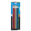 Bright Glitter Pencils with Eraser - 6ct