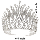 Crystal Tiara Crown CR1116-30 (2pc)