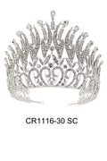 Crystal Tiara Crown CR1116-30 (2pc)