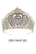 Crystal Tiara Crown CR1116-47 (2PC)