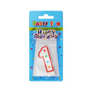 Number 1 Candle with Birthday Dcor