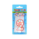 Number 2 Candle with Birthday Dcor