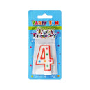 Number 4 Candle with Birthday Dcor
