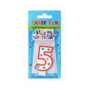 Number 5 Candle with Birthday Dcor