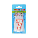 Number 7 Candle with Birthday Dcor