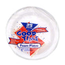 Good Time Flat Foam Plate, 25ct - 6in