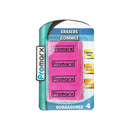 Promarx Pink Beveled Eraser - 4ct