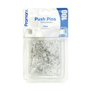 Promarx Clear Push Pins, 100ct