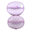 Vegan Leather Polk Dot  Print Cosmetic Case Travel BAG FB211. (2PC)