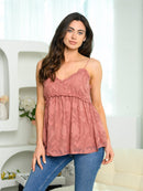 WOMEN'S SLEEVELESS V-NECK LACE TOP