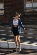 (PRE PACK) Hooded Chambray Utility Jacket EJ2015