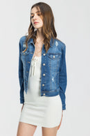 (PRE PACK) Classic Destructed Denim Jacket EJ2053