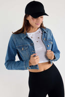 (PRE PACK) Basic Crop Denim Jacket EJ2056 MEDIUM
