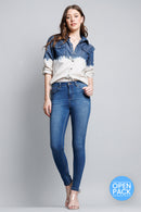 (OPEN PACK) High Rise Classic Ankle Skinny Jeans WEP3105