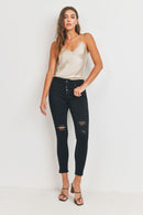 (PRE PACK) 5-Button Distressed Ankle Skinny Jeans EP3203