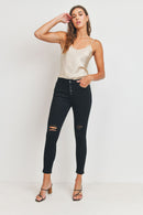 (PRE PACK) 5-Button Distressed Ankle Skinny Jeans EP3203