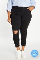(OPEN PACK) Plus size Distressed Ankle Grazer WEP3282XL