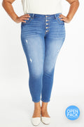 (OPEN PACK) Plus size High Rise Ankle Skinny Jeans WEP3310XL