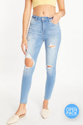 (OPEN PACK) High Rise Distressed Ankle Skinny Jeans WEP3322
