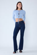 (PRE PACK) High Rise bootcut Jeans with Contrast Stitching EP3472
