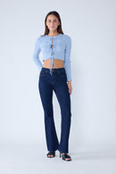 (PRE PACK) High Rise bootcut Jeans with Contrast Stitching EP3472