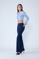 (PRE PACK) High Rise bootcut Jeans with Contrast Stitching EP3472
