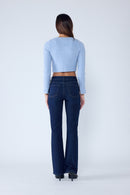 (PRE PACK) High Rise bootcut Jeans with Contrast Stitching EP3472