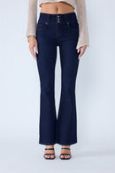(PRE PACK) Super High rise Bootcut with 3-Button Wide Waist Band EP3473