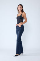 (OPEN PACK) High Rise Bootcut Jeans with Black Tint WEP3583