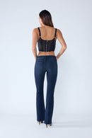 (OPEN PACK) High Rise Bootcut Jeans with Black Tint WEP3583