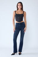 (OPEN PACK) High Rise Bootcut Jeans with Black Tint WEP3583