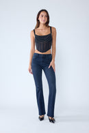 (OPEN PACK) High Rise Bootcut Jeans with Black Tint WEP3583
