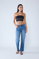 (OPEN PACK) Tie Washed Relaxed Straight Jeans WEP3589