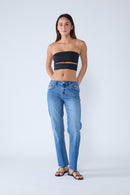 (OPEN PACK) Tie Washed Relaxed Straight Jeans WEP3589