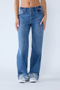 (OPEN PACK) Low Waist Cuffed Baggy Wide Leg Jeans WEP3594