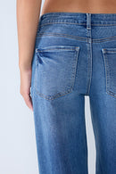 (OPEN PACK) Low Waist Cuffed Baggy Wide Leg Jeans WEP3594