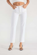 (OPEN PACK) High Rise Basic White Straight Jeans WEP3624