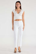 (OPEN PACK) High Rise Basic White Straight Jeans WEP3624